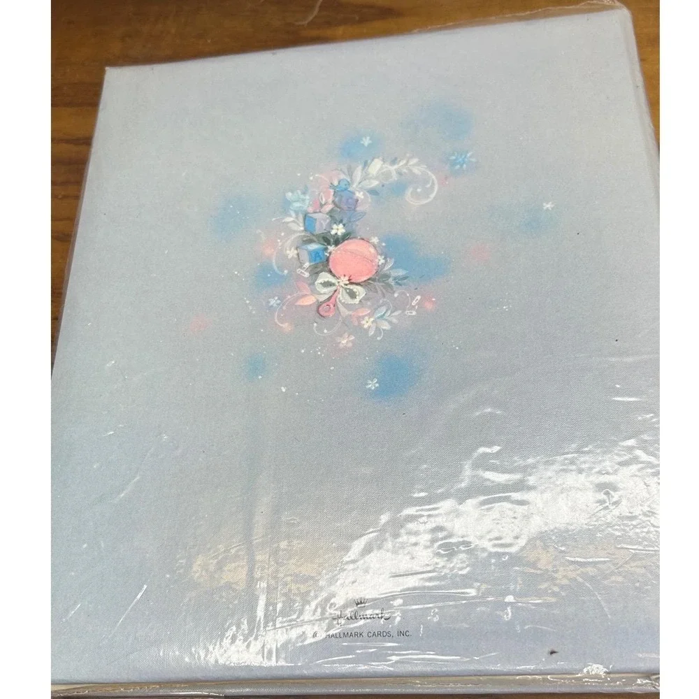Hallmark Baby Keepsake Album Kids OS Blue‎ Paper Vintage Duckling Rare